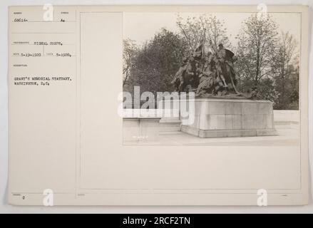 Photographie de la statuaire commémorative de Grant à Washington, D.C. Il a été pris par le signal corps le 1920 mai. L'image montre le mémorial et il y a quelques notes au dos de la photographie numérotées 0068614. Banque D'Images