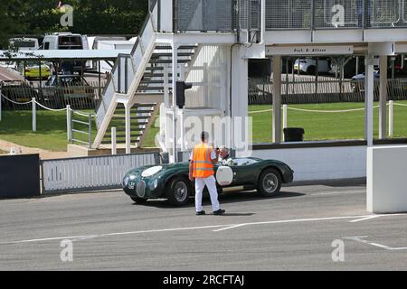 Jaguar C-type (réplique Proteus 1963), Mike Hawthorn Track Day, Goodwood, Sussex, Angleterre, Grande-Bretagne, Royaume-Uni, Europe Banque D'Images