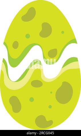 Vecteur d'icône de coquille d'oeuf cassé coloré isolé Illustration de Vecteur