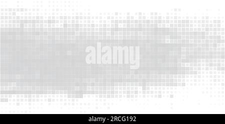 Fond pixélisé gris clair minimal avec effet de dissolution. Motif graphique vectoriel subtil avec de petits carrés gris Illustration de Vecteur