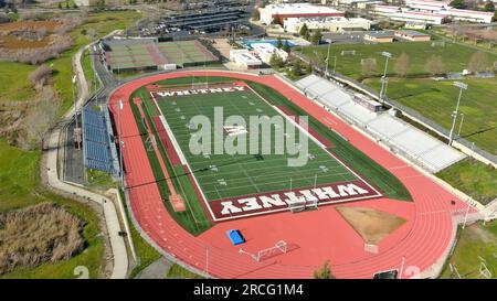 Terrain de football Whitney High School Banque D'Images