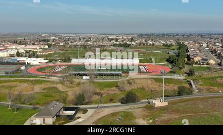 Terrain de football Whitney High School Banque D'Images