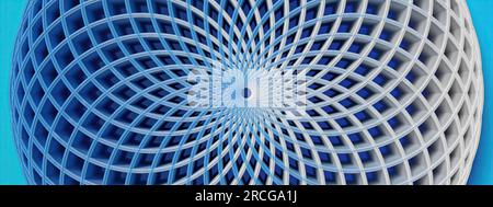 Concept d'art moderne de sa géométrie dans le motif fractal Bleu et blanc abstrait, élégant et moderne rendu 3D image de rendu 3D haute résolution Banque D'Images