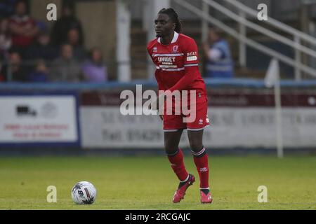 Hartlepool, Royaume-Uni. 14 juillet 2023. Terrell Agyemang de Middlesbrough lors du match amical de pré-saison Hartlepool United vs Middlesbrough au suit Direct Stadium, Hartlepool, Royaume-Uni, le 14 juillet 2023 (photo de James Heaton/News Images) à Hartlepool, Royaume-Uni le 7/14/2023. (Photo de James Heaton/News Images/Sipa USA) crédit : SIPA USA/Alamy Live News Banque D'Images