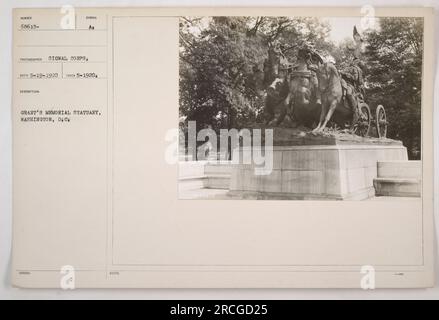 Image de la statuaire commémorative de Grant à Washington, DC La photographie a été prise par le signal corps en mai 1920. Le mémorial symbolise le rôle d'Ulysses S. Grant dans l'histoire militaire américaine. Banque D'Images