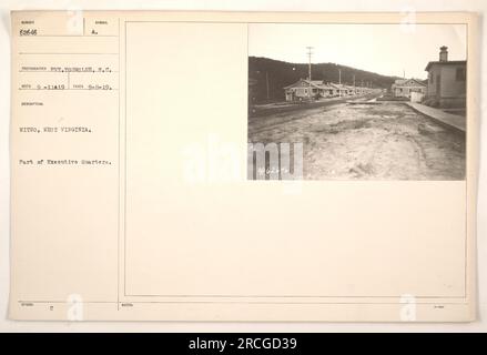 'Executive Quarters à Nitro, Virginie-Occidentale. Cette photographie a été prise par le photographe put.Touws Lee (S.c.) le 8 septembre 1919. L'image capture une section des quartiers de la direction, symbole A. les notes indiquent le numéro de référence 9062646.' Banque D'Images