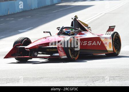 Rome, Latium. 14 juillet 2023. Sacha Fenestraz team Nissan lors des essais libres de l'Eprix à Rome. Rome (Italie), 14 juillet 2023 Photographer01 crédit : Agence de photo indépendante/Alamy Live News Banque D'Images