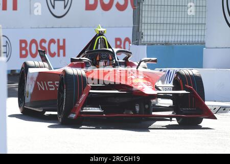 Rome, Latium. 14 juillet 2023. Norman Nato team Nissan lors des essais libres de l'Eprix à Rome. Rome (Italie), 14 juillet 2023 Photographer01 crédit : Agence de photo indépendante/Alamy Live News Banque D'Images