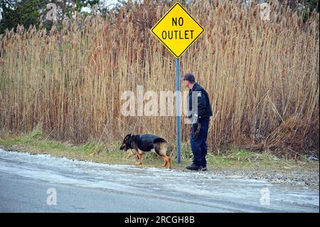 États-Unis d'Amérique. 16 décembre 2010. NEW YORK - FÉVRIER 09 : la maison de Joe Brewer (À L'EXTRÊME GAUCHE) dans l'Oak Beach Association est le dernier endroit où Shannan Gilbert a été mis en scène en mai. 01, 2010 courant hurlant 'aide-moi' On croit qu'elle a couru à la maison de Gustav Coletti (EXTRÊME DROITE) puis après que Coleti a appelé la police, elle a couru dans les mauvaises herbes en face de la maison de Coleti à Oak Beach, NY . People : Serial Killer suspect Rex Heuermann crédit : Storms Media Group/Alamy Live News Banque D'Images