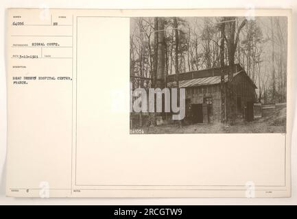 'Beau Desert Hospital Center, un établissement médical situé en France pendant la première Guerre mondiale. Cette photographie a été prise par un photographe de signal corps le 10 mars 1921. L'image affiche le symbole de l'UE et des notes indiquent qu'il a été émis par le beau Desert Hospital Center.' Banque D'Images