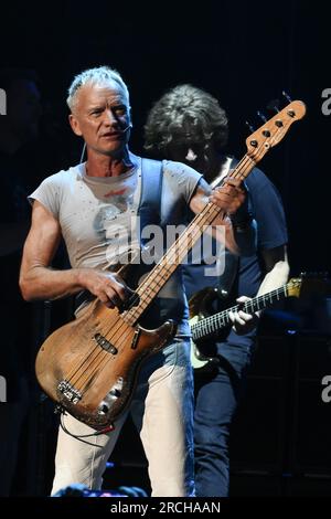 Sting pendant le My Songs Tour 2023, à l'Auditorium Parco della Musica, le 14 juillet 2023 Rome, Italie Banque D'Images