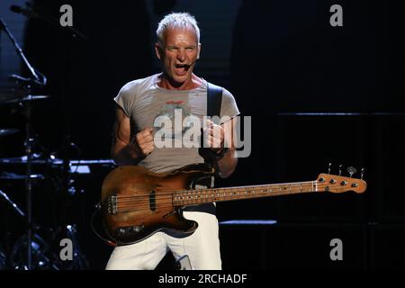 Sting pendant le My Songs Tour 2023, à l'Auditorium Parco della Musica, le 14 juillet 2023 Rome, Italie Banque D'Images