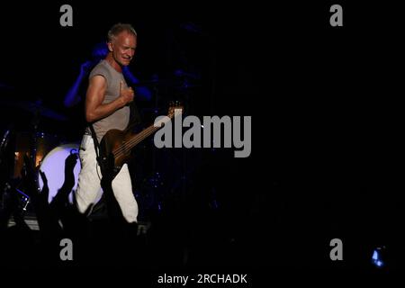 Sting pendant le My Songs Tour 2023, à l'Auditorium Parco della Musica, le 14 juillet 2023 Rome, Italie Banque D'Images