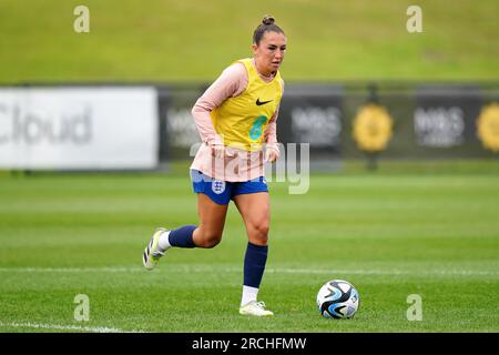 L'anglaise Katie Zelem lors d'une séance d'entraînement au Sunshine Coast Stadium, Queensland, Australie. Date de la photo : Samedi 15 juillet 2023. Banque D'Images