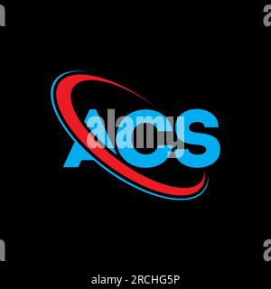 Logo ACS. Lettre ACS. Logo de lettre ACS. Logo ACS initial lié au cercle et au logo monogramme majuscule. Typographie ACS pour la technologie, entreprise Illustration de Vecteur