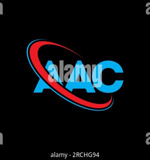 Logo AAC. Lettre AAC. Logo de lettre AAC. Inititials logo AAC lié à un cercle et logo monogramme majuscule. Typographie AAC pour la technologie, entreprise Illustration de Vecteur