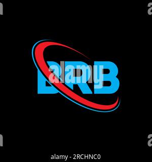 Logo BRB. Lettre BRB. Logo de la lettre BRB. Initiales BRB logo lié à un cercle et logo monogramme majuscule. Typographie BRB pour la technologie, les entreprises Illustration de Vecteur
