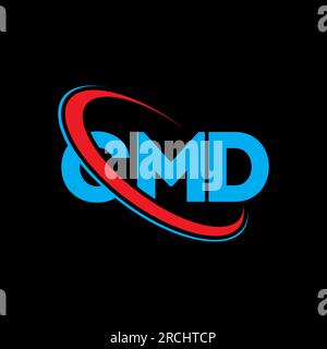 Logo CMD. Lettre CMD. Logo de lettre CMD. Initiales CMD logo lié avec cercle et logo monogramme majuscule. Typographie CMD pour la technologie, les entreprises Illustration de Vecteur