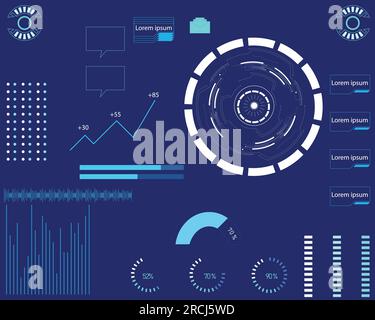 interface futuriste numérique, interface virtuelle Illustration de Vecteur