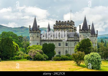 Château d'Inveraray, Clan Campbell, Loch Fyne, Argyll, Écosse, ROYAUME-UNI Banque D'Images