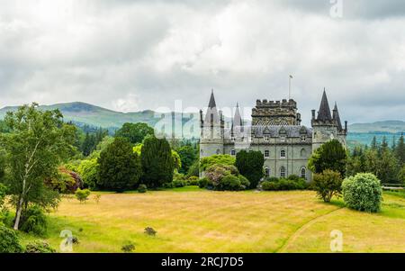 Château d'Inveraray, Clan Campbell, Loch Fyne, Argyll, Écosse, ROYAUME-UNI Banque D'Images