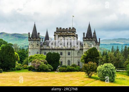 Château d'Inveraray, Clan Campbell, Loch Fyne, Argyll, Écosse, ROYAUME-UNI Banque D'Images