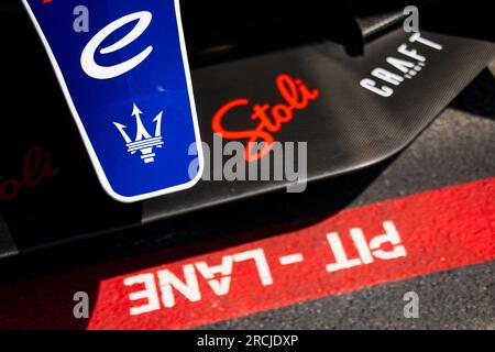 Rome, Italie. 15 juillet 2023. Rome, Italie. 15 juillet 2023. Maserati MSG lors de l'ePrix Hankook Rome 2023, 10e réunion du Championnat du monde ABB FIA Formula E 2022-23, sur le circuit Cittadino dell'EUR du 14 au 16 juillet 2023 à Rome, Italie - photo Julien Delfosse/DPPI crédit : DPPI Media/Alamy Live News crédit : DPPI Media/Alamy Live News Banque D'Images
