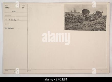 Soldats américains participant à la formation d'artillerie pendant la première Guerre mondiale. Banque D'Images