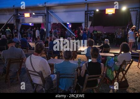 Gand, Belgique. 14 juillet 2023. L'illustration montre le festival de jazz de Gand à Gand, vendredi 14 juillet 2023. L'édition de cette année aura lieu du 5 au 15 juillet. BELGA PHOTO NICOLAS MAETERLINCK crédit : Belga News Agency/Alamy Live News Banque D'Images