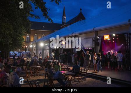 Gand, Belgique. 14 juillet 2023. L'illustration montre le festival de jazz de Gand à Gand, vendredi 14 juillet 2023. L'édition de cette année aura lieu du 5 au 15 juillet. BELGA PHOTO NICOLAS MAETERLINCK crédit : Belga News Agency/Alamy Live News Banque D'Images