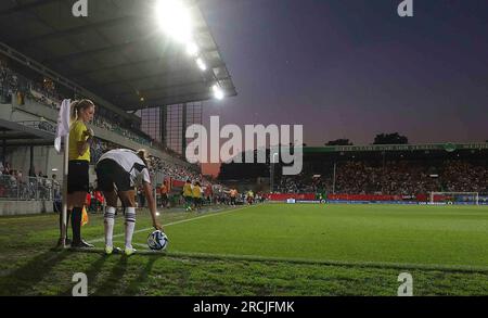 Furth, Deutschland. 07 juillet 2023. Firo : football 07.07.2023, match test, match amical, préparation pour la coupe du monde 2023, coupe du monde féminine saison 2023/2024, match national 23/24, équipe nationale féminine, Allemagne, Allemagne - Zambie 2:3 général, dépôt, fond, Corner, Corner crédit : dpa / Alamy Live News Banque D'Images