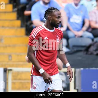 Meadow Lane, Nottingham, Royaume-Uni. 15 juillet 2023. Pré-saison football friendly, Notts County contre Nottingham Forest ; Emmanuel Dennis de Nottingham Forest Credit : action plus Sports/Alamy Live News Banque D'Images