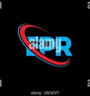 Logo EPR. Lettre EPR. Logo de la lettre EPR. Initiales logo EPR liées à un cercle et logo monogramme majuscule. Typographie EPR pour la technologie, les entreprises Illustration de Vecteur