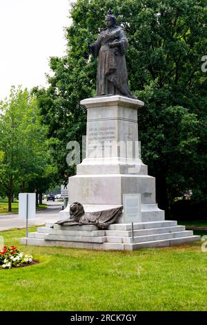 Statue de la Reine Victoria Park de Kitchener. Kitchener Ontario Canada. Banque D'Images
