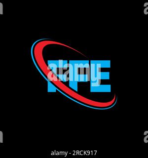 Logo FFE. Lettre FFE. Logo de la lettre FFE. Initiales logo FFE lié à un cercle et logo monogramme majuscule. Typographie FFE pour la technologie, les entreprises Illustration de Vecteur