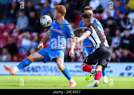 Cleethorpes, Royaume-Uni. 15 juillet 2023. Ryan Woods de Hull City est retiré lors du match amical de pré-saison Grimsby Town vs Hull City à Blundell Park, Cleethorpes, Royaume-Uni, le 15 juillet 2023 (photo de Ryan Crockett/News Images) à Cleethorpes, Royaume-Uni le 7/15/2023. (Photo de Ryan Crockett/News Images/Sipa USA) crédit : SIPA USA/Alamy Live News Banque D'Images