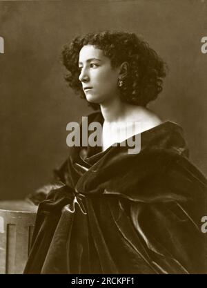 Sarah Bernhardt (1844-1923). Nadar. c1864. Banque D'Images