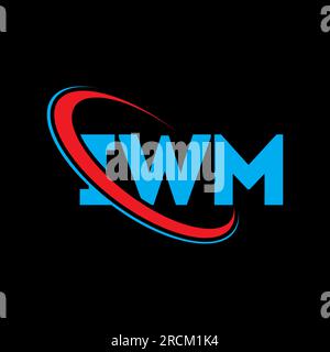 Logo IWM. Lettre IWM. Conception de logo de lettre IWM. Initiales IWM logo lié à un cercle et logo monogramme majuscule. Typographie IWM pour la technologie, les entreprises Illustration de Vecteur