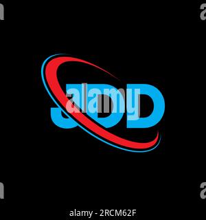 Logo JDD. Lettre JDD. Logo en forme de lettre JDD. Initiales JDD logo lié avec cercle et logo monogramme majuscule. Typographie JDD pour la technologie, les entreprises Illustration de Vecteur