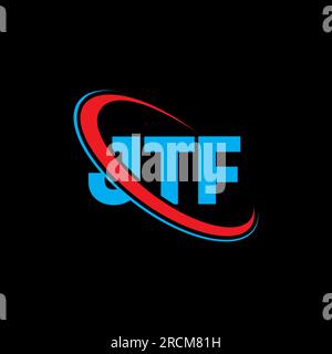 Logo JTF. Lettre de la JTF. Conception de logo de lettre JTF. Initiales JTF logo lié avec cercle et logo monogramme majuscule. Typographie JTF pour la technologie, les entreprises Illustration de Vecteur