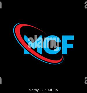 Logo MCF. Lettre MCF. Logo de lettre MCF. Initiales MCF logo lié avec cercle et logo monogramme majuscule. Typographie MCF pour la technologie, les entreprises Illustration de Vecteur