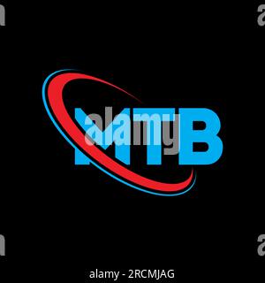 Logo MTB. Lettre MTB. Logo lettre MTB. Initiales MTB logo lié avec cercle et logo monogramme majuscule. Typographie MTB pour la technologie, les entreprises Illustration de Vecteur