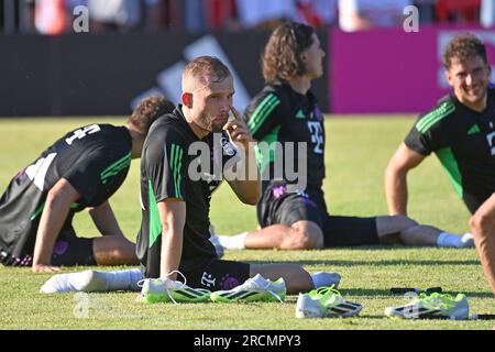 Rottach Egern, Deutschland. 15 juillet 2023. Konrad LAIMER (FC Bayern Munich), Training FC Bayern Munich. Camp d'entraînement à Rottach Egern le 15 juillet 2023. Football 1e Bundesliga, saison 2023/2024. ? Crédit : dpa/Alamy Live News Banque D'Images