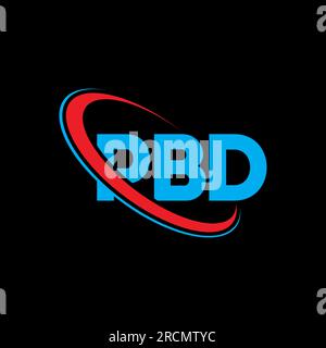 Logo PBD. Lettre PBD. Logo de la lettre PBD. Initiales logo PBD lié à un cercle et logo monogramme majuscule. Typographie PBD pour la technologie, les entreprises Illustration de Vecteur