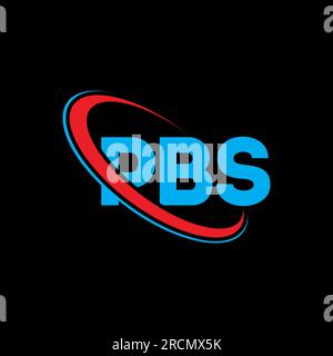 Logo PBS. Lettre PBS. Logo de lettre PBS. Initiales logo PBS lié avec cercle et logo monogramme majuscule. Typographie PBS pour la technologie, les entreprises Illustration de Vecteur