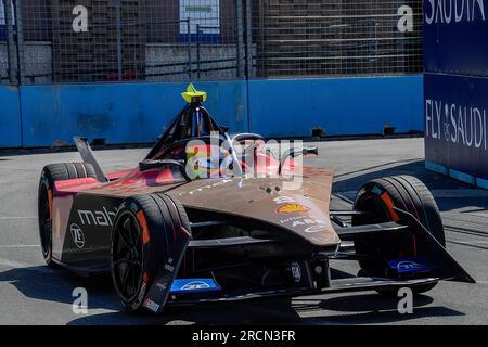 Rome, Italie. 15 juillet 2023. Roberto Merhi roule lors des qualifications de la première journée de compétition du FE Grand Prix de Rome 2023. Crédit : SOPA Images Limited/Alamy Live News Banque D'Images