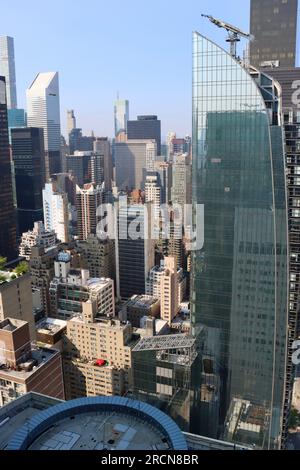 Vue aérienne des bâtiments du centre-ville de Manhattan à New York, New York, États-Unis Banque D'Images