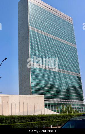 Bâtiment et siège du Secrétariat de l ' ONU à New York (États-Unis d ' Amérique) Banque D'Images