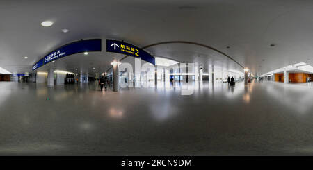 Vue panoramique à 360° de Aéroport international DE SHANGHAI Pudong T1-T2 交通中心 (127)