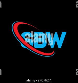 Logo SBW. Lettre SBW. Logo de lettre SBW. Initiales SBW logo lié avec cercle et logo monogramme majuscule. Typographie SBW pour la technologie, les entreprises Illustration de Vecteur